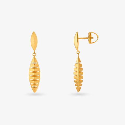 Chic Geometric Gold Drop Earrings