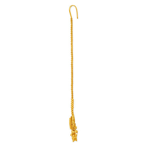 Exquisite 22 Karat Yellow Gold Checkered Maang Tikka