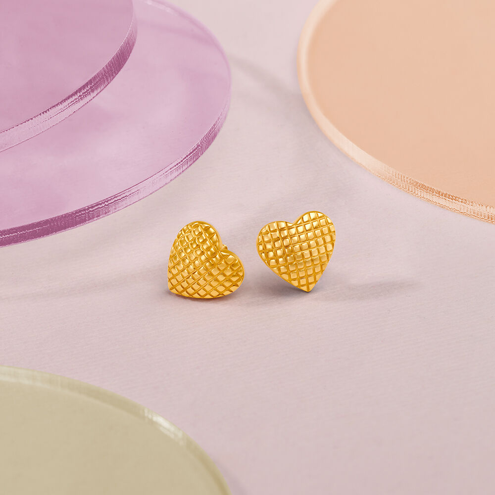 Tanishq heart shaped earrings hot sale