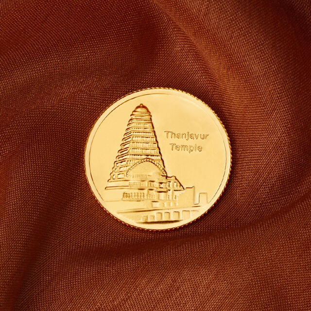 Thanjavur temple 8 gram Gold Coin,,hi-res image number null