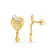 Ethereal Yellow Gold Mushroom Drop Earrings,,hi-res image number null