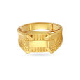 Carved Rugged Gold Finger Ring For Men,,hi-res image number null
