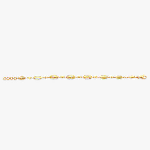 Leaf Link Gold Bracelet
