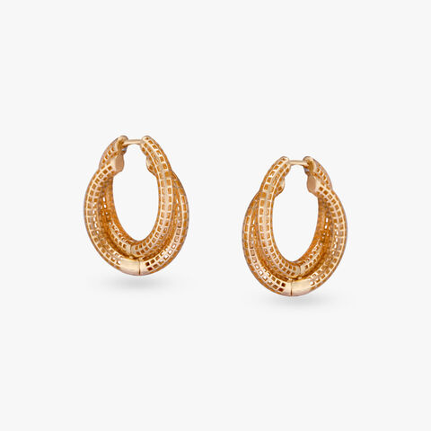 Breezy Glam Gold Hoop Earrings