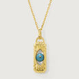 Spirited Elegance 18KT Gold Chain Turquoise  Pendant with chain,,hi-res image number null