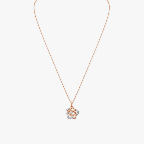 Lovely Floret Diamond Pendant with Chain