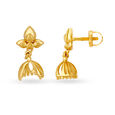 Blooming 22 Karat Yellow Gold Beaded Floral Drop Earrings,,hi-res image number null