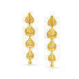 Opulent Yellow Gold Tiered Spade Jhumkas,,hi-res image number null