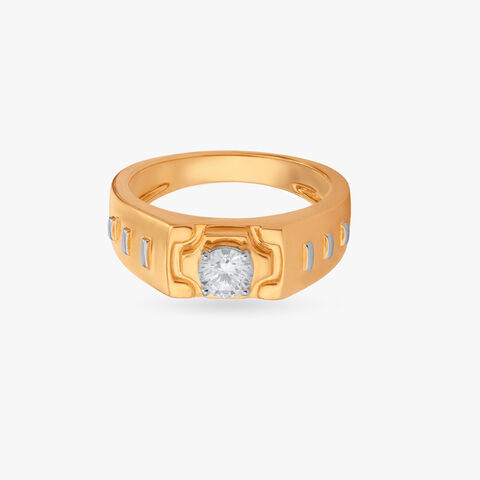 Beyond Time Solitaire Ring for Men
