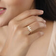 14 KT Yellow Gold And Diamond Marquise Ring,,hi-res image number null