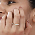 14 KT Yellow Gold Overlapping Diamond Ring,,hi-res image number null