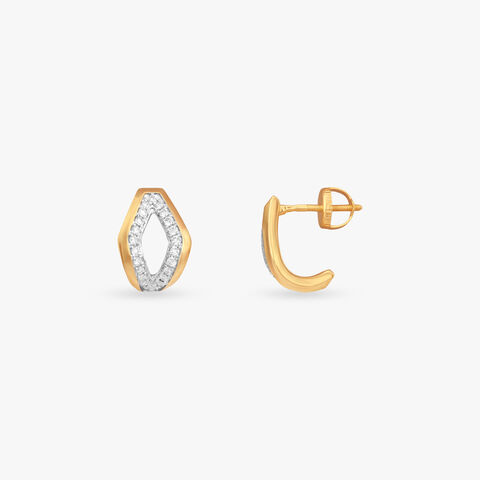 Luminous Contour Diamond Hoop Earrings