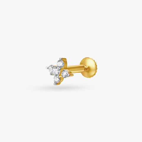 Floral Diamond Nose Pin