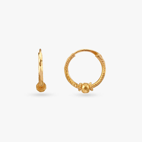 Sunlit Aura Gold Hoop Earrings