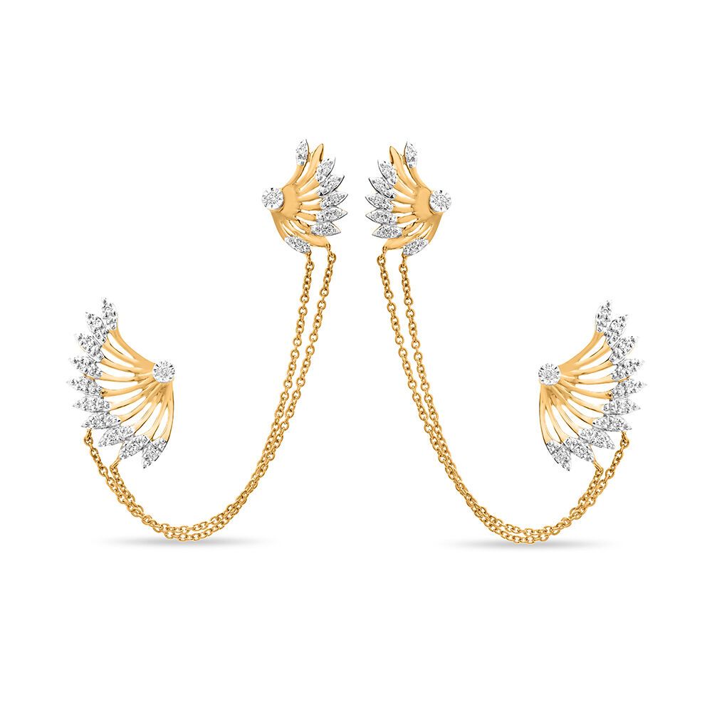 Western stylish gold ear cuff earrings girls and women