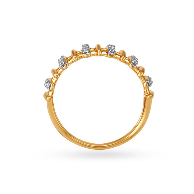 14kt Yellow Gold & Diamond Finger Sing - Creation of Nature,,hi-res image number null