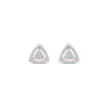 14 KT Rose Gold Dainty Stud Earrings