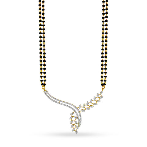 Beautiful Nature Inspired Diamond Mangalsutra