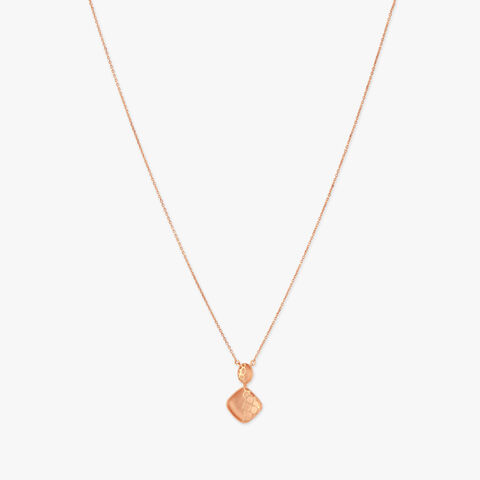 Modern Mosaic Gold Pendant with Chain and Earrings Set