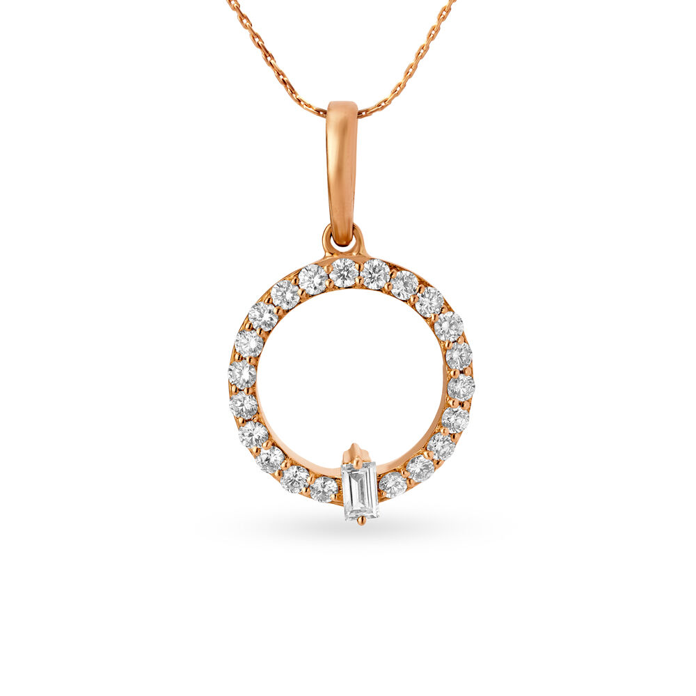 Diamond Filled Circle Pendant Necklace – MICHAEL M