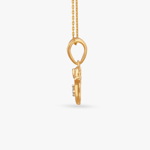 Whimsical Swan Diamond Pendant For Kids