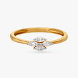 Minimal Floral Diamond Ring,,hi-res image number null