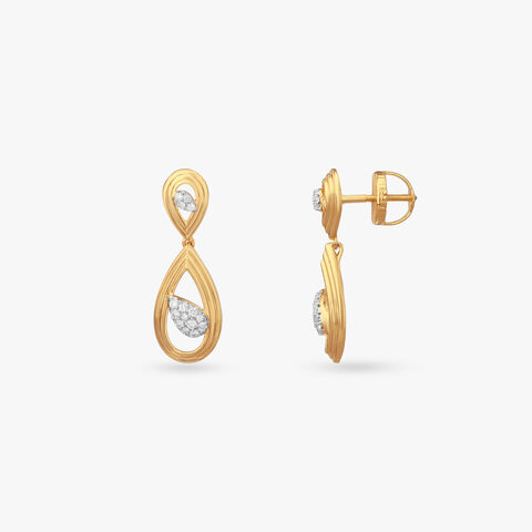 Lustrous Cascade Diamond Drop Earrings
