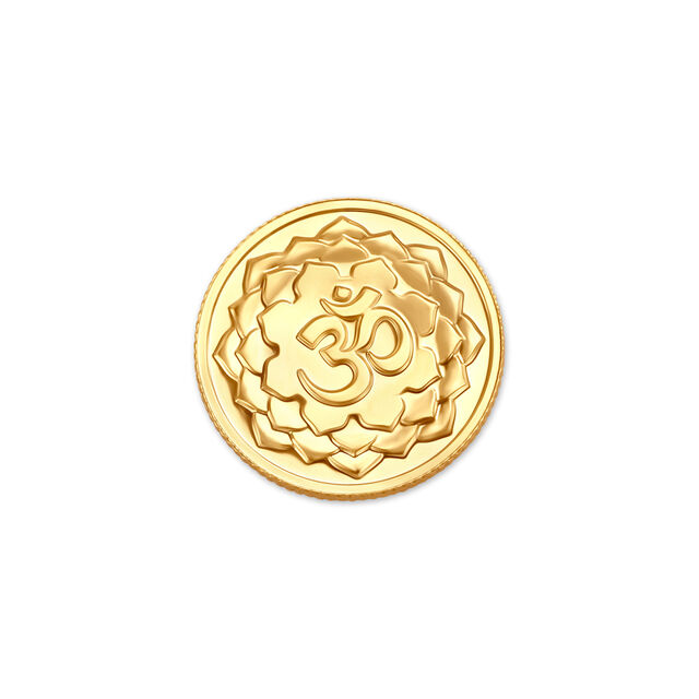 Om Motif 22 Karat 10 Gram Gold Coin,,hi-res image number null