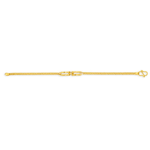 Delicate Yellow Gold Linked Frame Bracelet