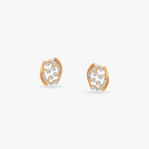 Aurora Orbit Diamond Stud Earrings