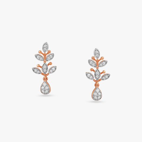 Teardrop Bloom Diamond Drop Earrings
