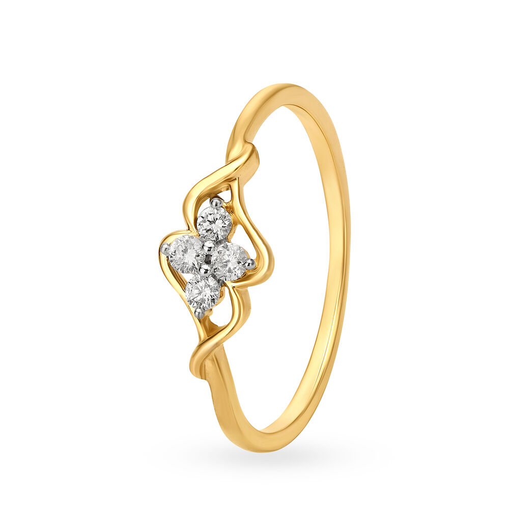 Gold ring sales design stone