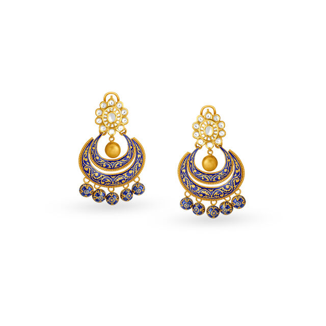 Resplendent Gold Crescent Necklace Set for the Contemporary Bride,,hi-res image number null