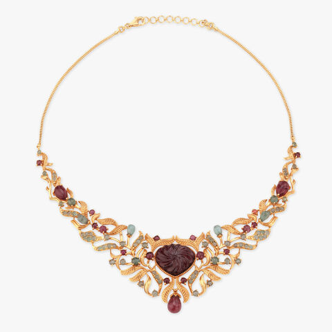Petal Crest Gold Necklace