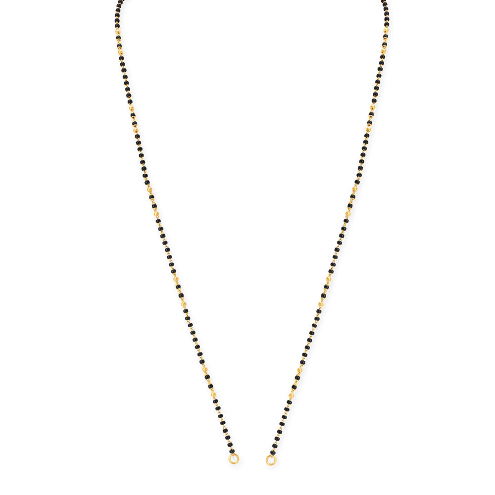 Black beads gold discount chain with price