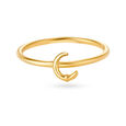 Letter C 14KT Yellow Gold Initial Ring,,hi-res image number null