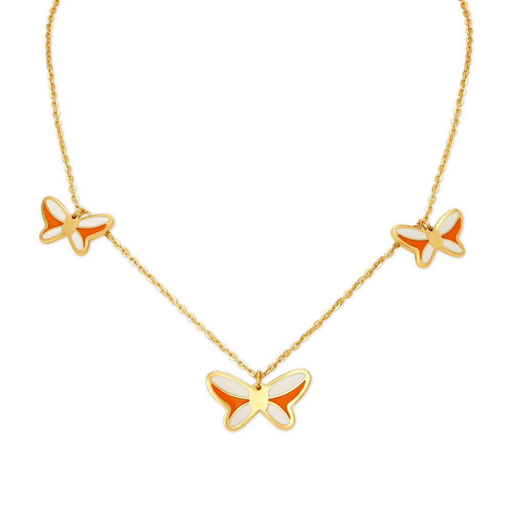 Butterfly gold locket top