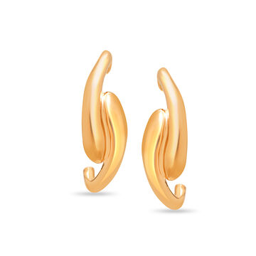 Mamma Mia 14 KT Yellow Gold Beautiful Bond Stud Earrings
