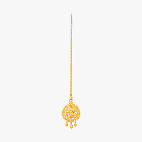 Celestial Swirls Gold Maang Tikka