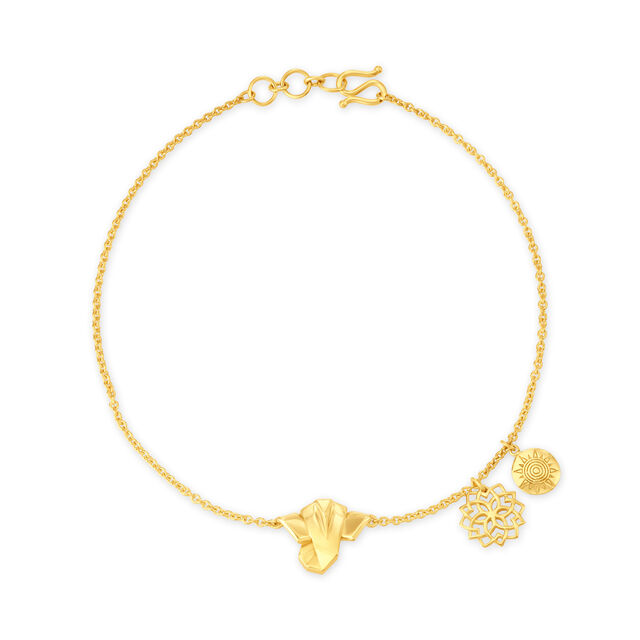 Dainty Lord Ganesha Bracelet with Charms