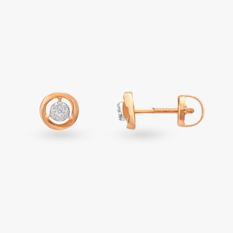 Round Diamond Stud Earrings