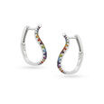 925 Silver Abstract Stud Earrings with Assorted Stones,,hi-res image number null