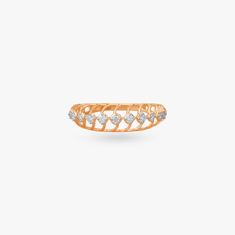 Gleaming Grid Diamond Ring