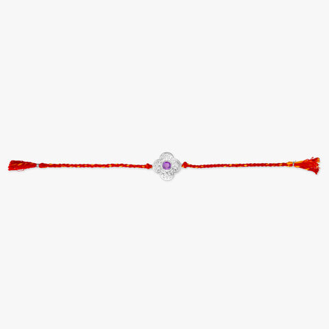 Clover Bloom Silver Rakhi