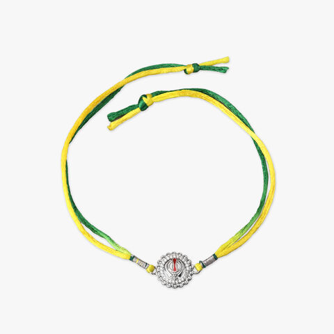 Khalsa Crest Silver Rakhi