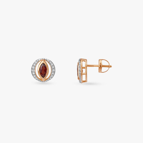 Ember Eclipse Diamond Stud Earrings