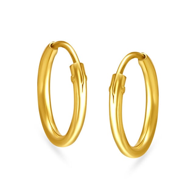 18 Karat Gold Hoop Earrings