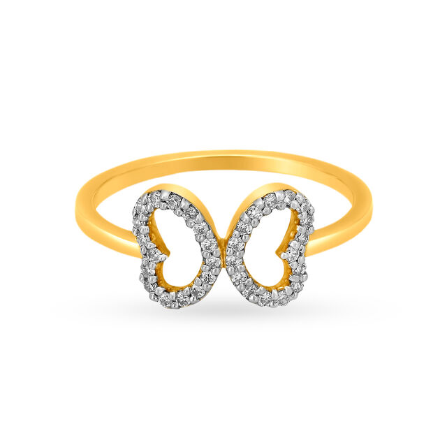 Dainty Butterfly Diamond Ring,,hi-res image number null