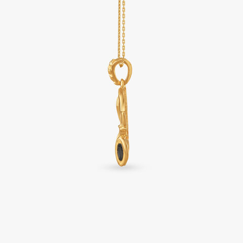 Divine Trishul Damru Gold Pendant