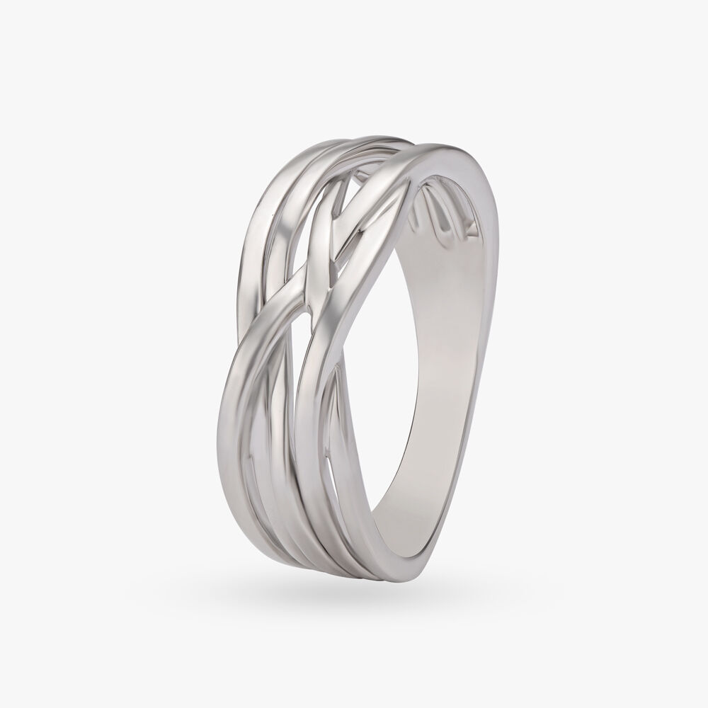 Fashionable Hug Platinum Ring